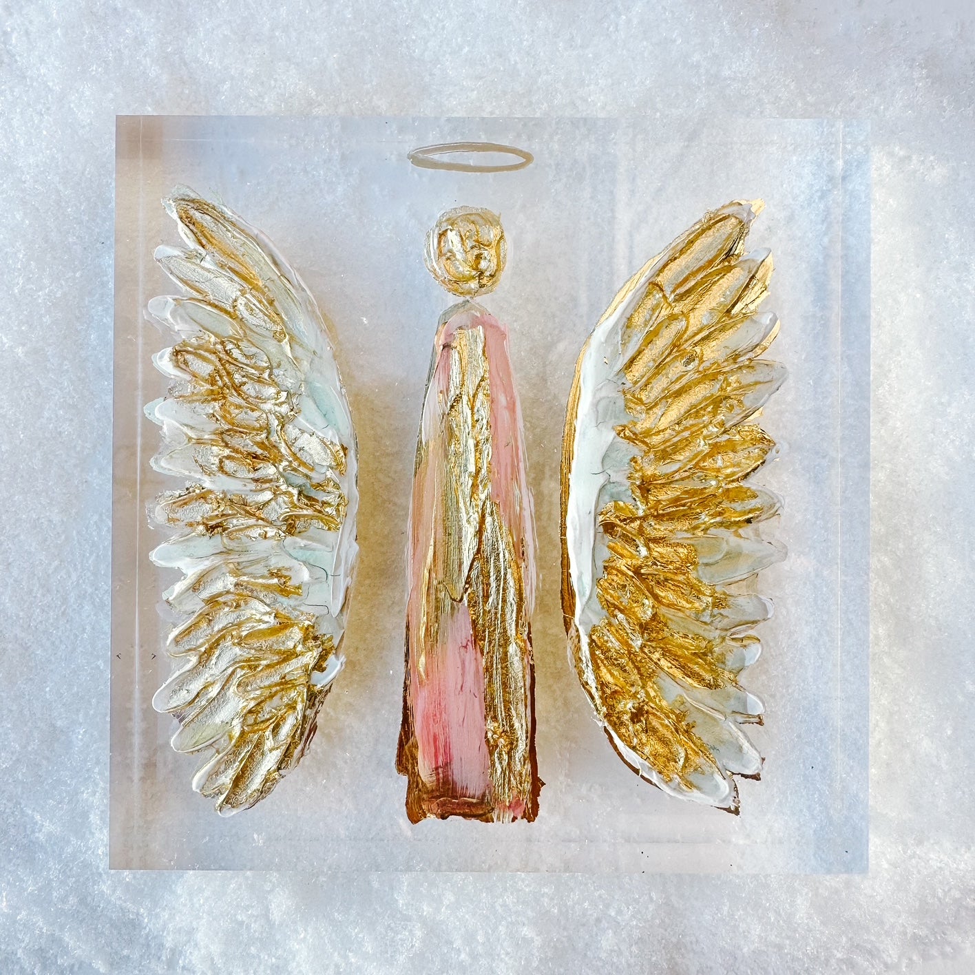 Golden Angel Acrylic painting - Rose