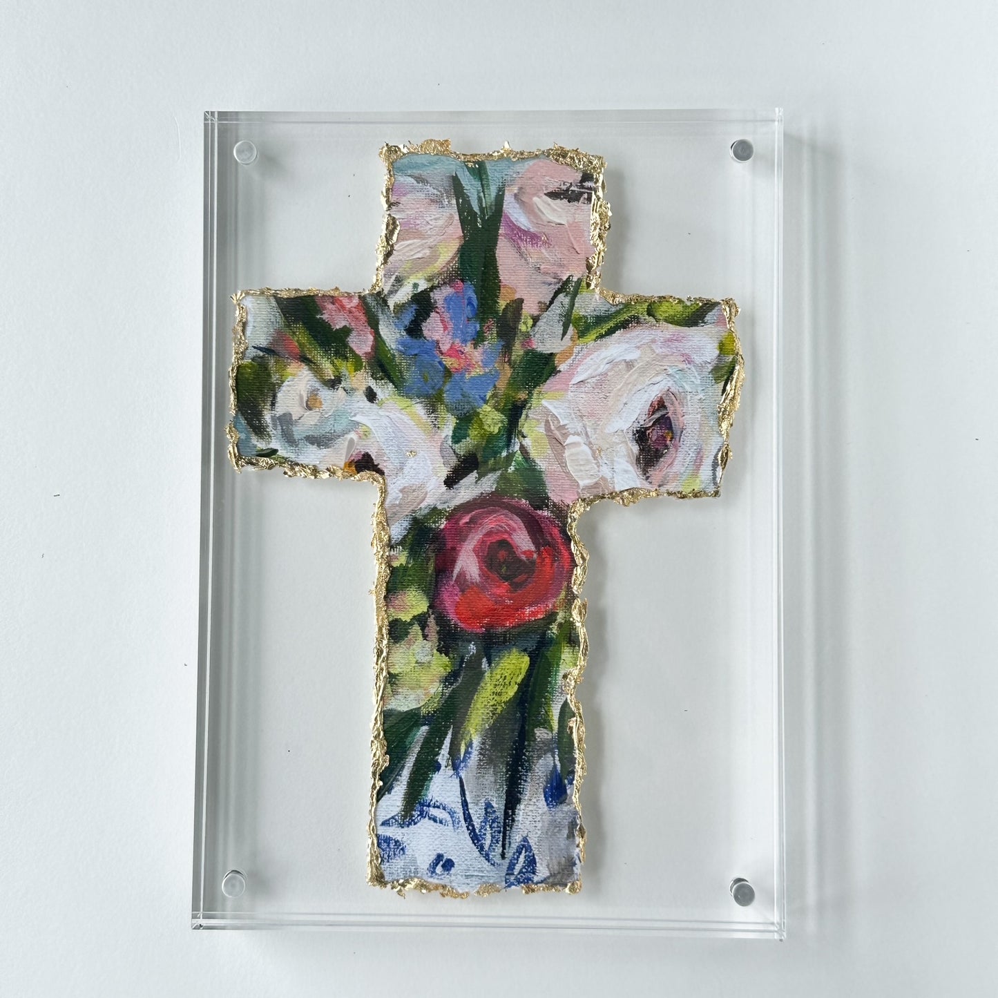 Floral Gilded Cross 10