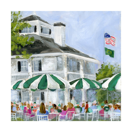 augusta nationals clubhouse golf art print