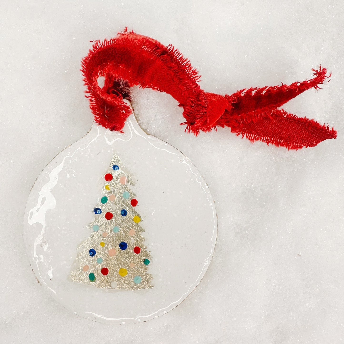 Hand Painted Tree Ornament - Colorful