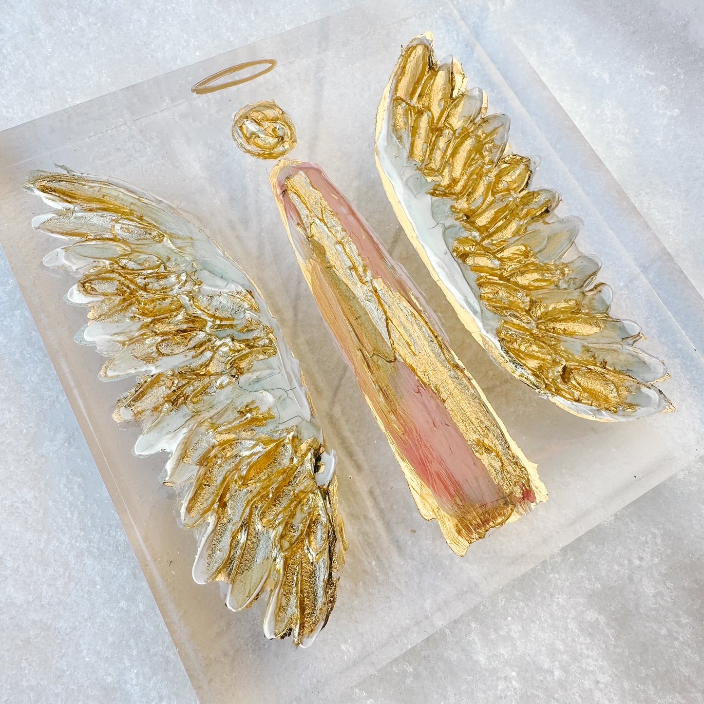 Golden Angel Acrylic painting - Rose