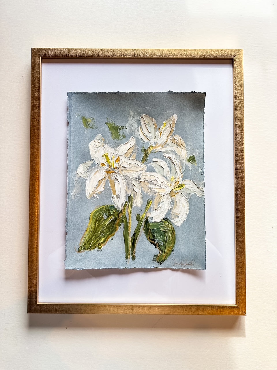 Lilies II - Oil Painting on paper