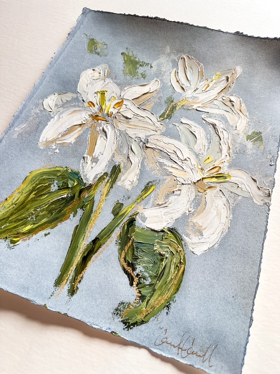Lilies II - Oil Painting on paper