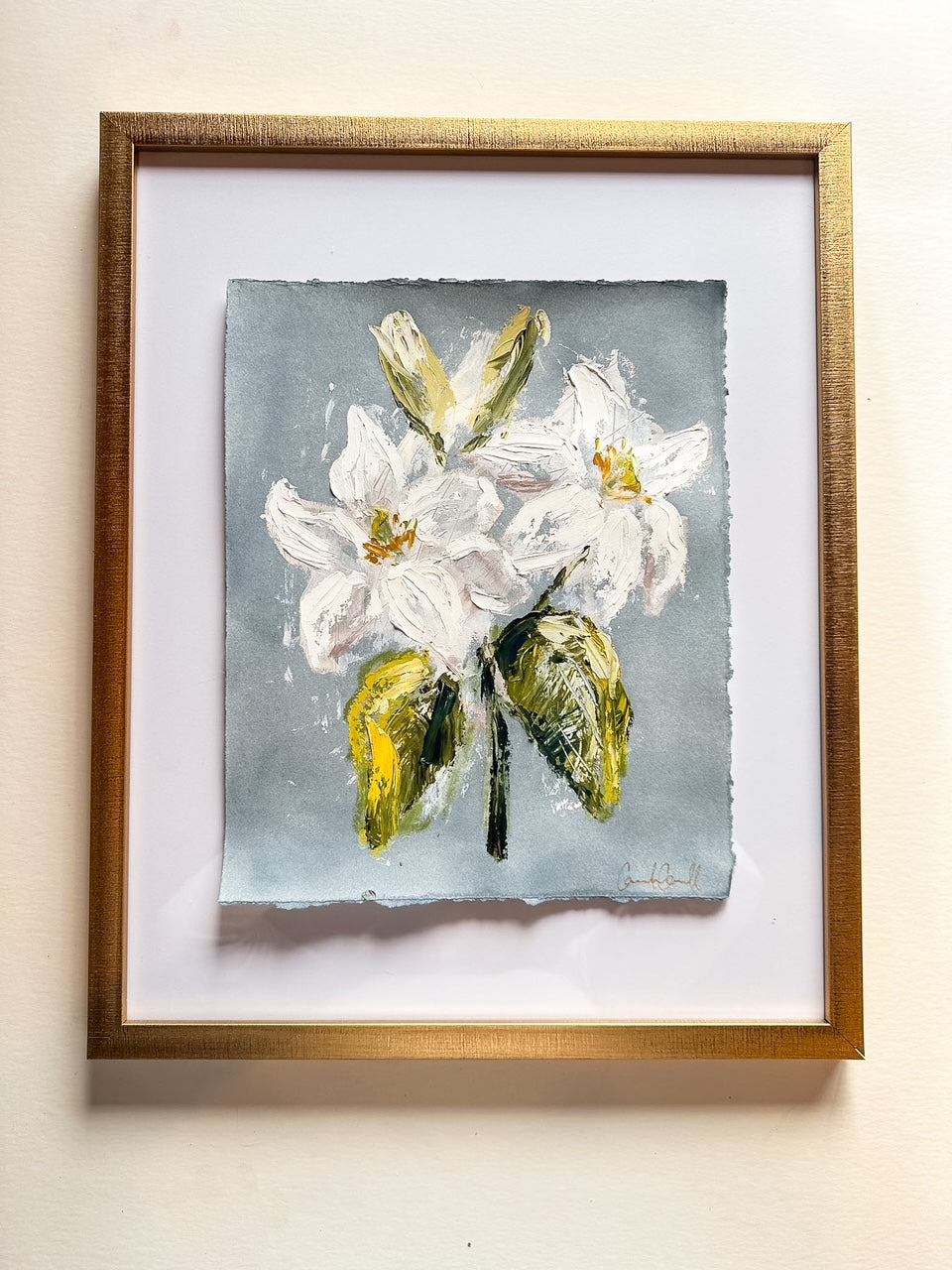 Lilies I - Oil Painting on paper