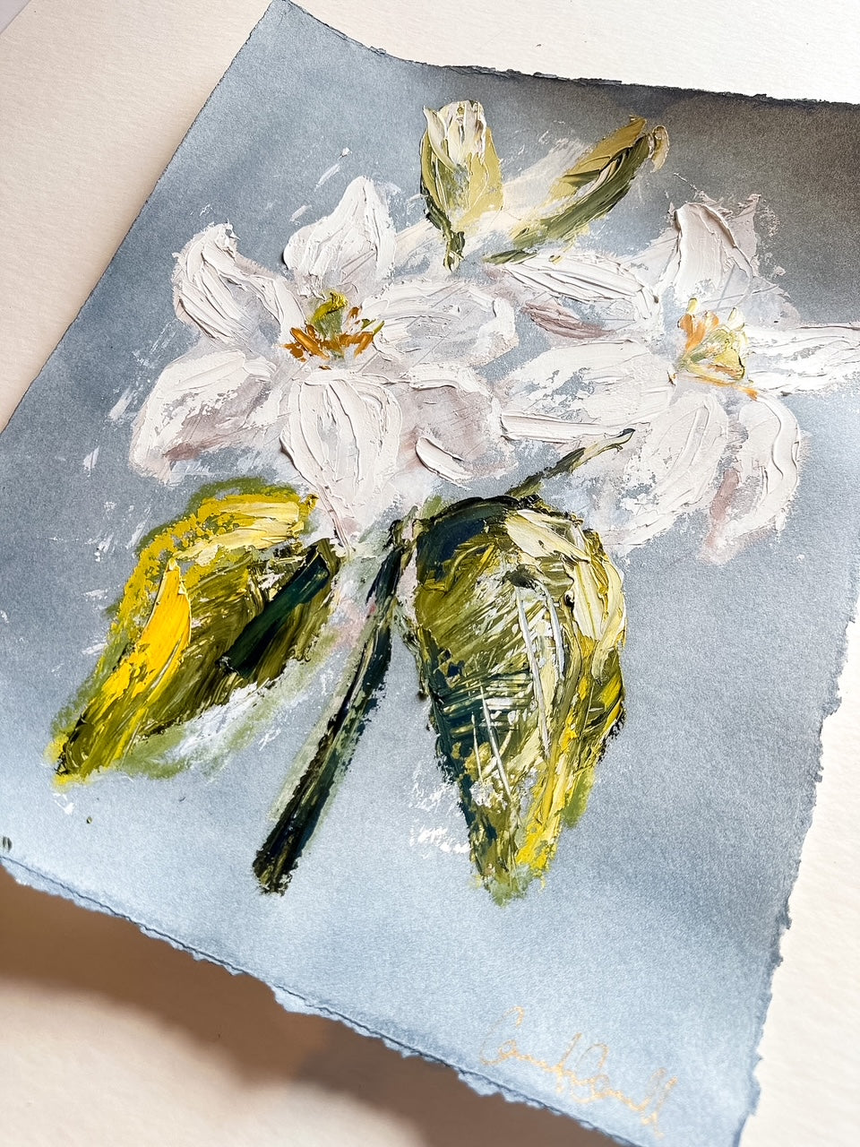 Lilies I - Oil Painting on paper