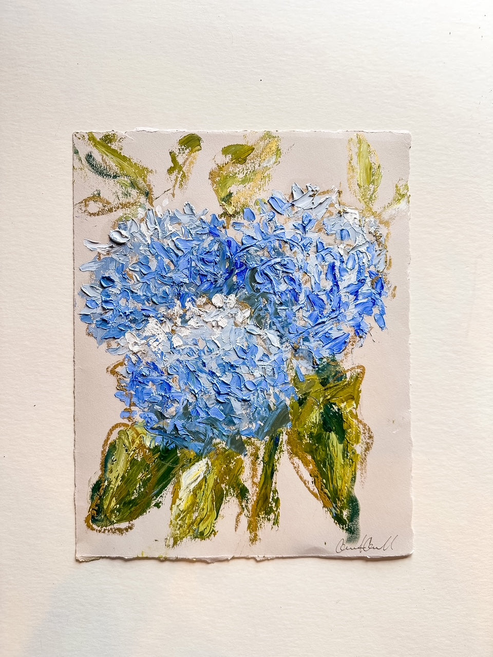 Large Hydrangea I - Oil Painting on paper