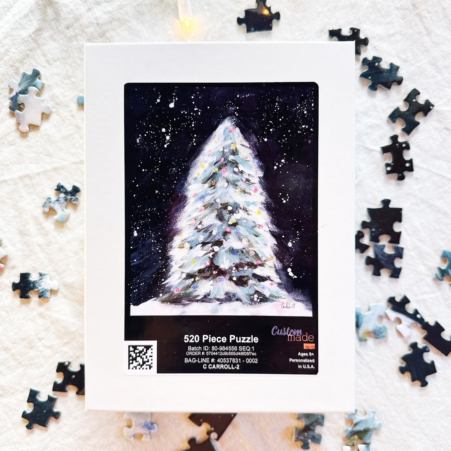 Colored Christmas Tree Puzzle