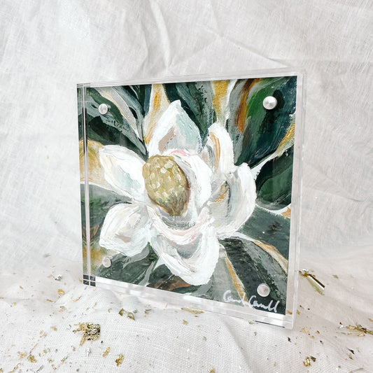 "Southern Magnolia" Acrylic Framed Print