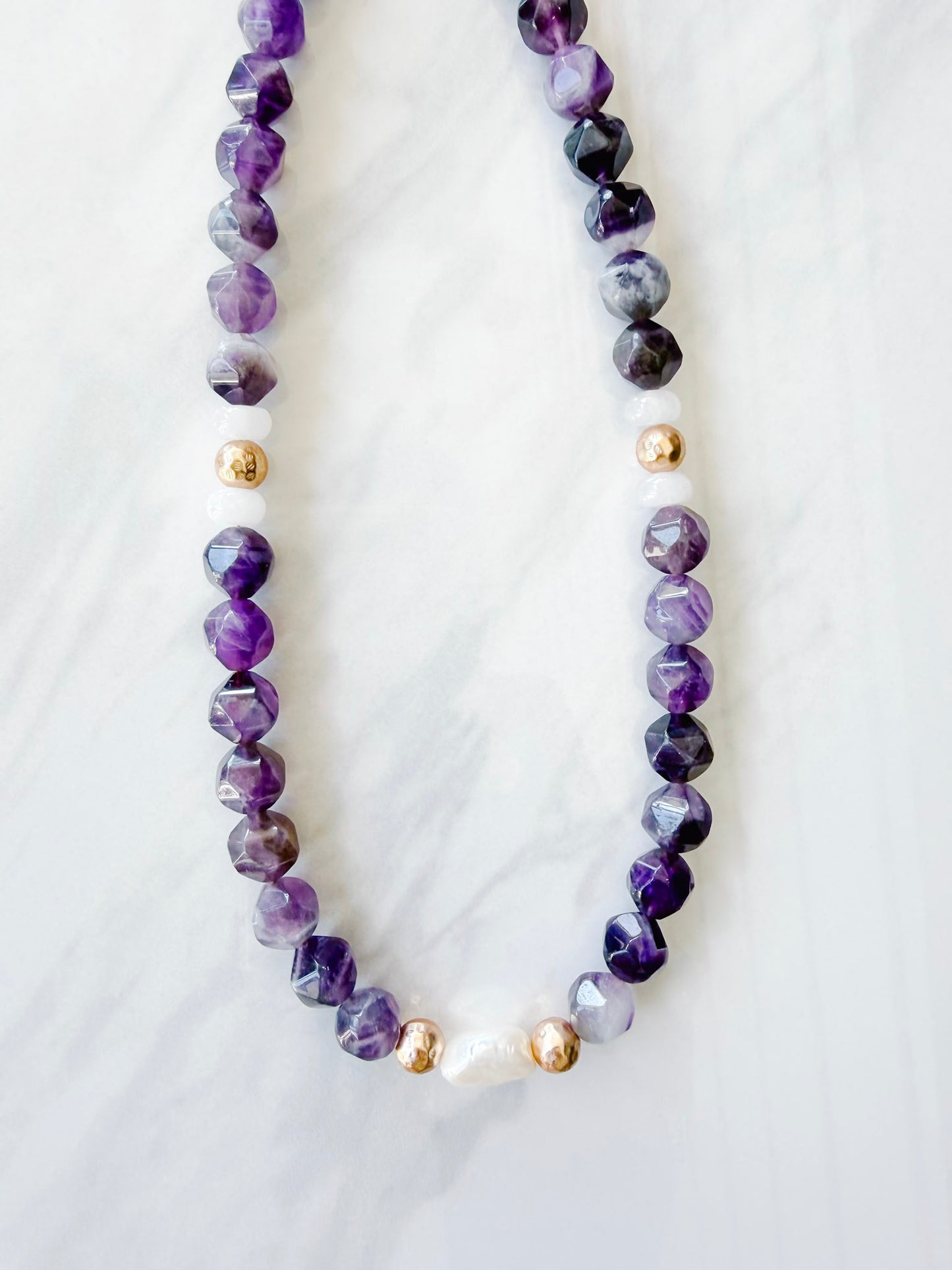 Amethyst and Pearl Necklace
