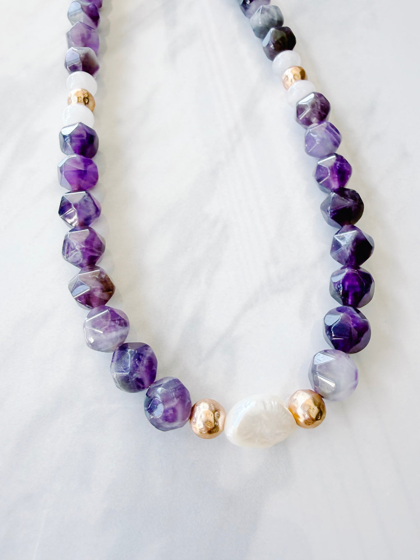 Amethyst and Pearl Necklace