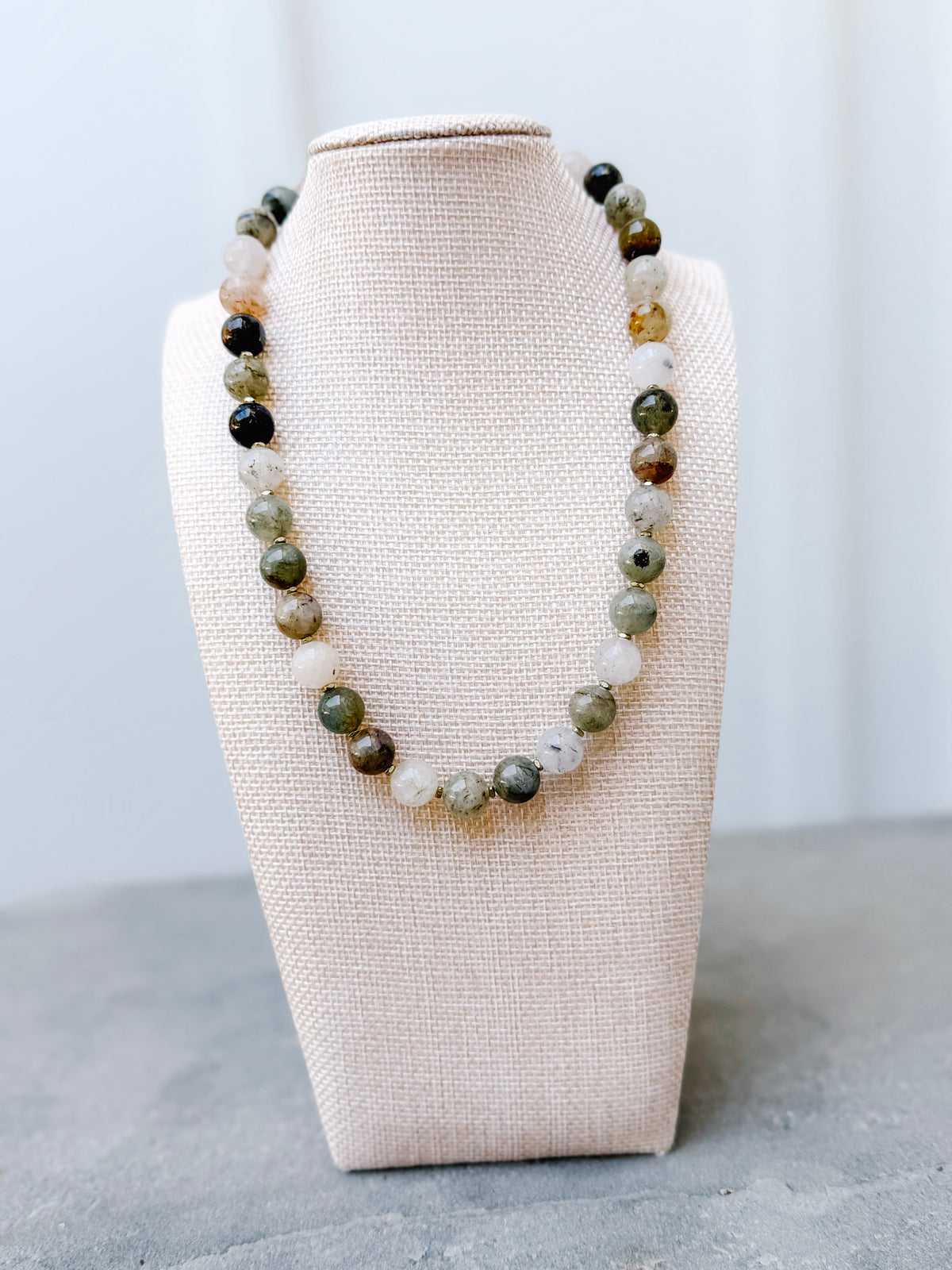 Sage Gemstone Necklace