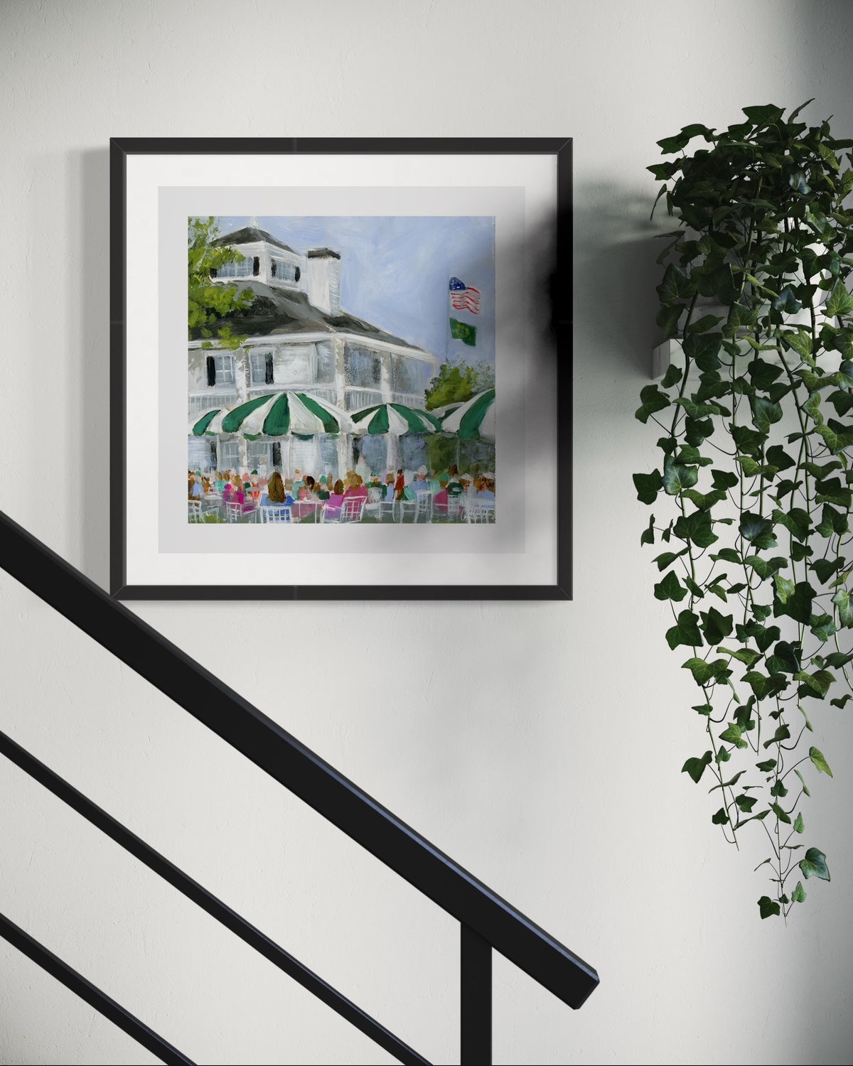 augusta nationals clubhouse golf art print 